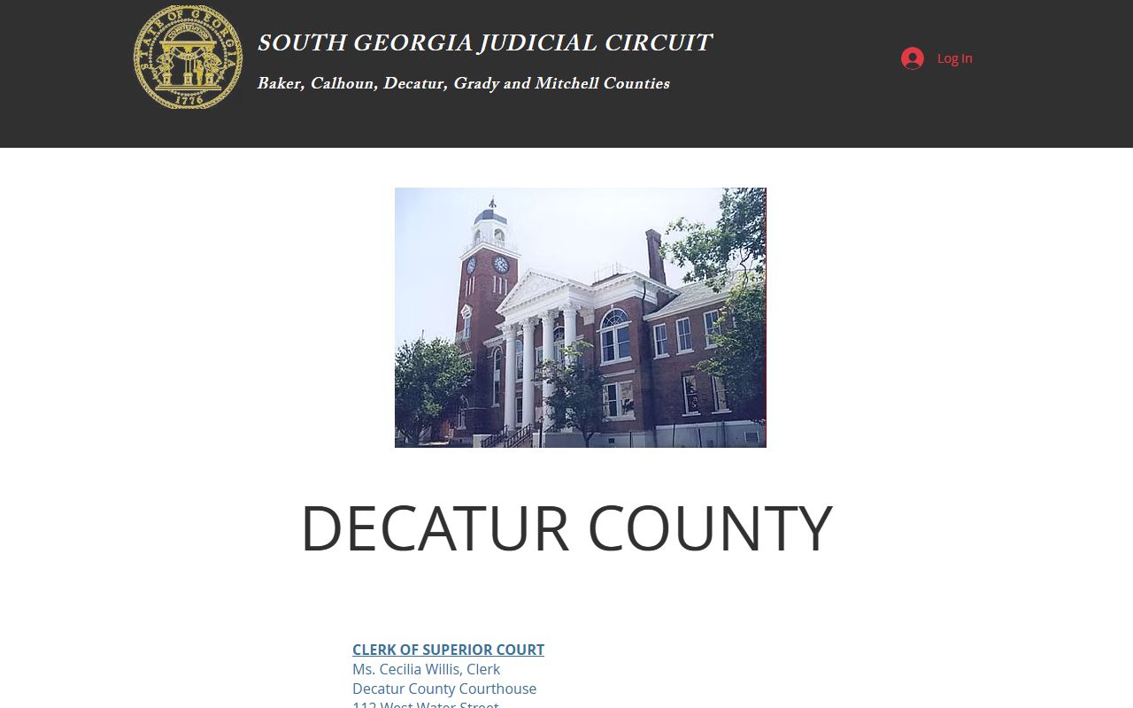 Decatur County court records judicial circuit Decatur contacts