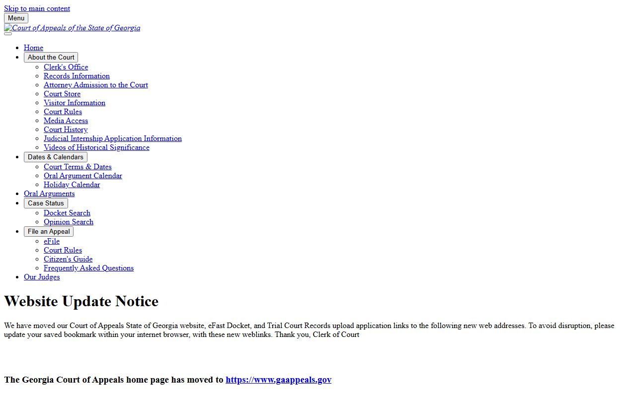 Court of Appeals of Georgia website for appellate court context