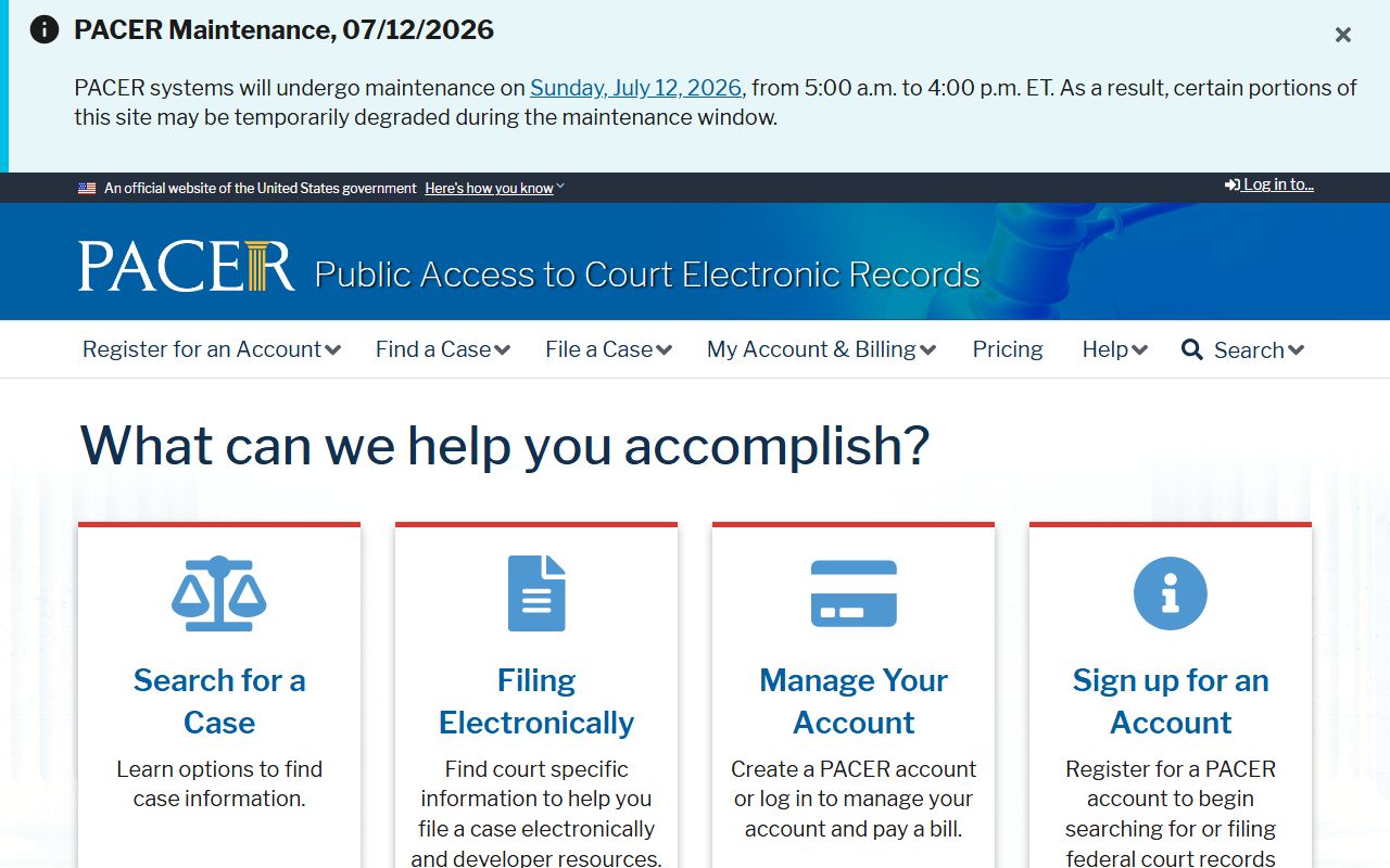 Decatur County Superior Court and PACER federal court comparison